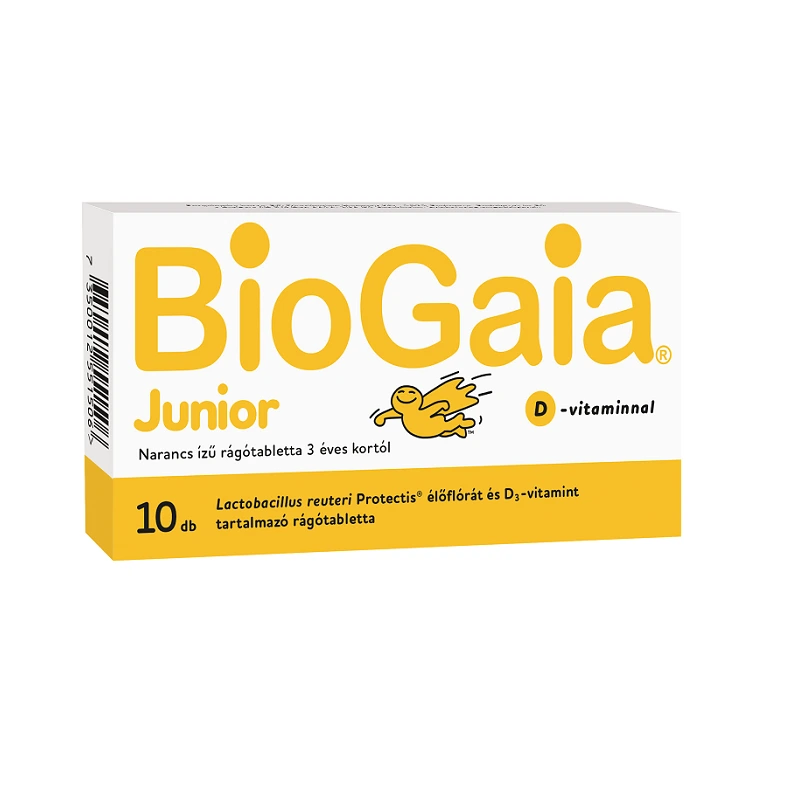 BioGaia Protectis Junior + D-vitamin Rágótabletta