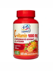 1x1 Vitamin C-vitamin 1000mg D3-vitamin + csipkebogyó rágótabletta